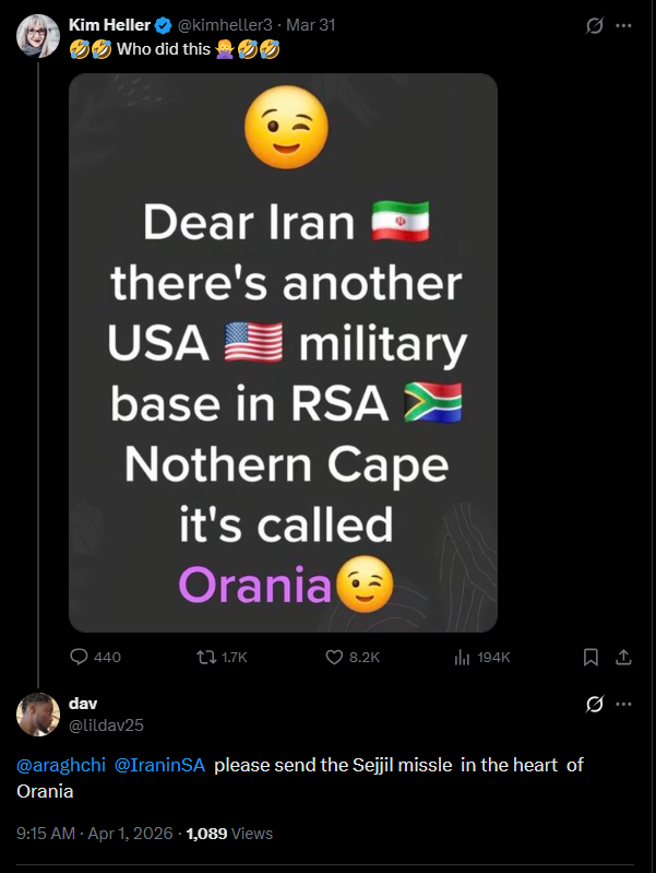 Shocking: How Iran and South Africa plans to DESTROY Orania with CLUSTERBOMBS AND MISSILES!