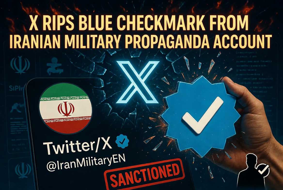 X Rips Blue Checkmark from Iranian Military Propaganda Account