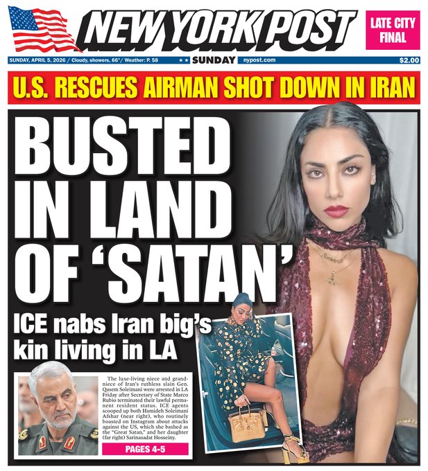 Pure Hypocrisy: Soleimani Niece Went Scantily Clad in LA While Iran Kills Women for No Hijab