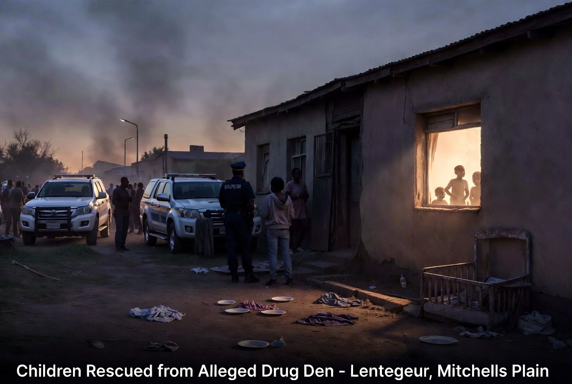 WATCH: Children Rescued from Alleged Drug Den in Lentegeur, Mitchells Plain: A Stark Reminder of the Tik Crisis Devastating Families