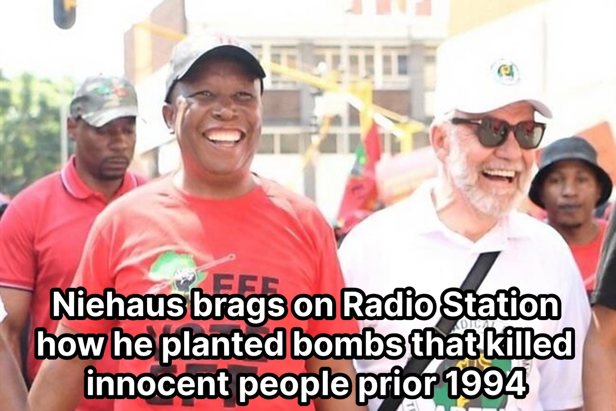 Carl Niehaus, EFF member, Brags on RSG About Smuggling Weapons and Bombs to ANC During Apartheid – “Proud of Every Bomb I Planted”