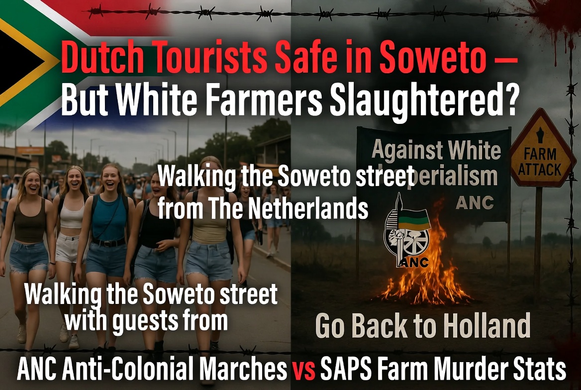 SHOCKING: Dutch Tourists Casually Stroll Through Soweto – While ANC Pushes "Go Back to Holland" and White Farmers Face Brutal Attacks SAPS Stats EXPOSED!