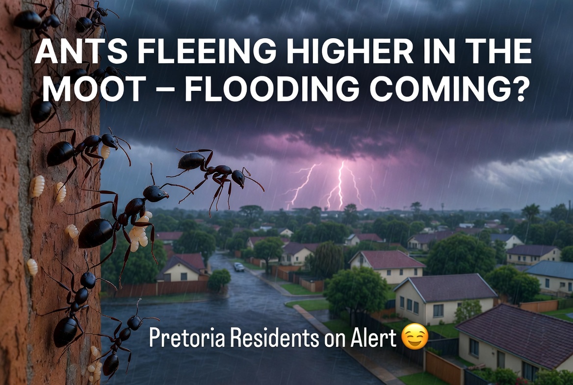 Ants Fleeing to Higher Ground in Pretoria's Moot – Massive Flooding Coming This Week? Residents Are Worried