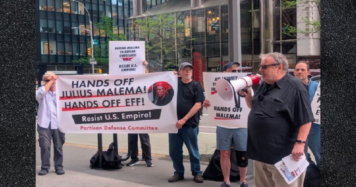 Hands Off Malema”: Radical Left Activists Protest in New York as EFF Leader Julius Malema Faces 5 Years in Prison for Firearm Charges