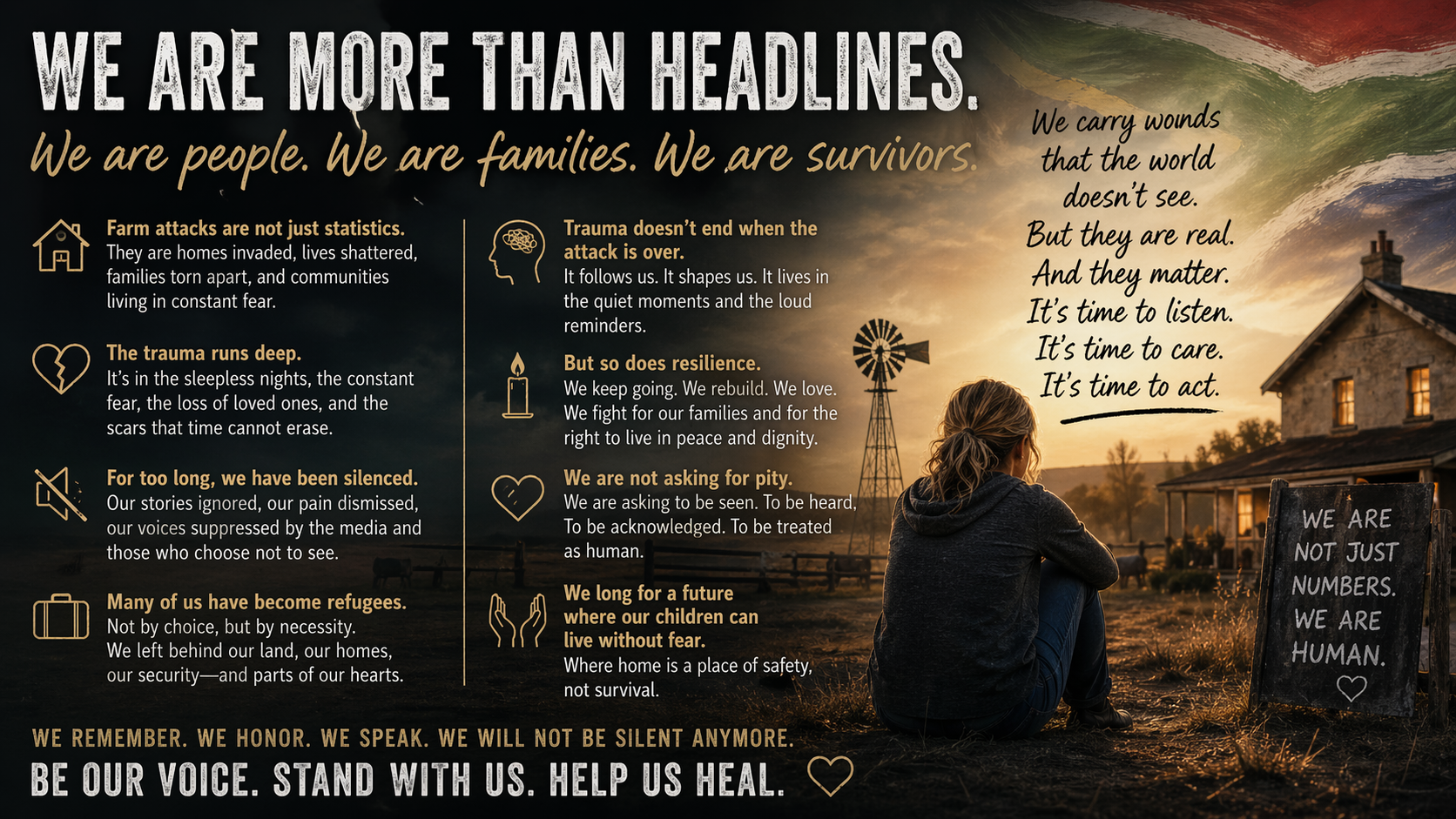 Beyond Farms and Cities: The Depth of South African Refugee Trauma No One Sees, the every day fear we deal with.