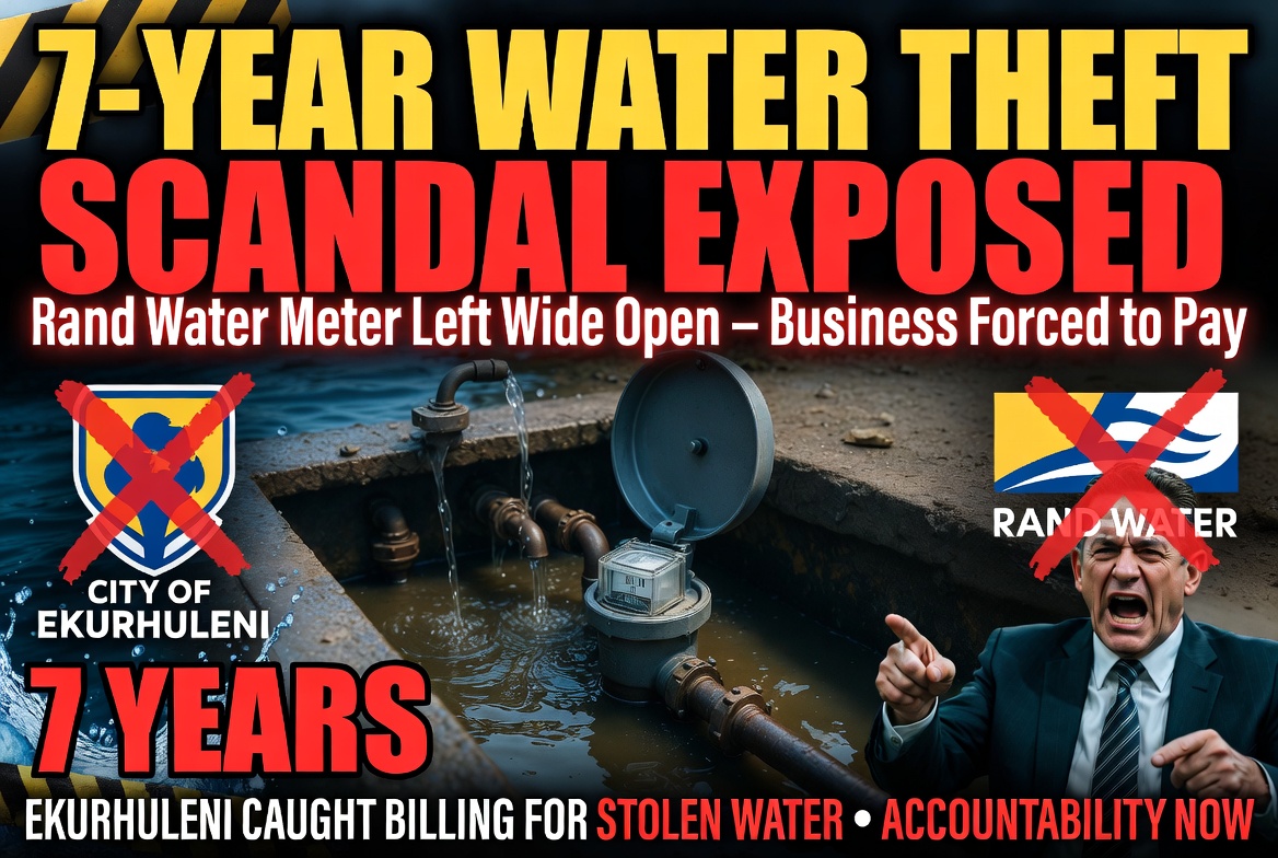 Seven-Year Water Theft Scandal Rocks Ekurhuleni: Rand Water & Municipality Accused of Gross Negligence and Enabling Theft