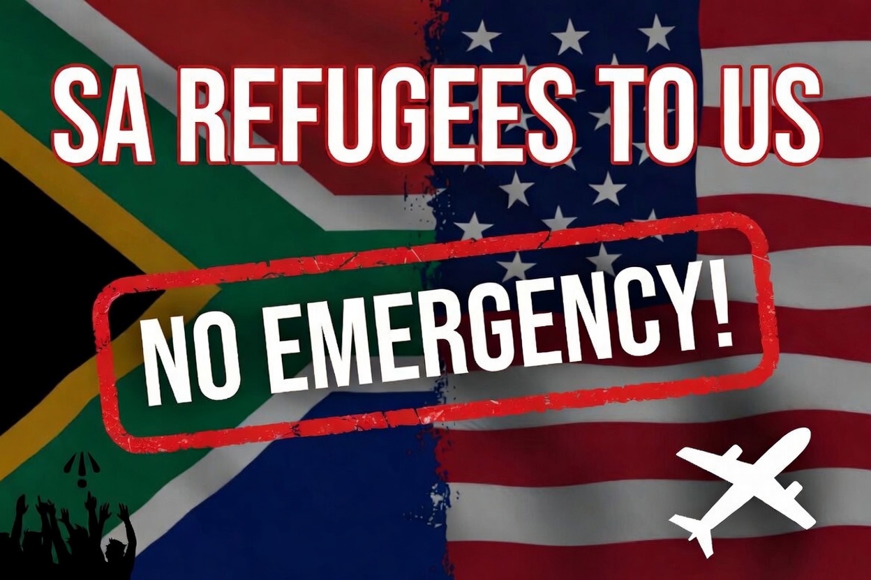 WATCH: SA Refugees to US — No Emergency Evacuation!