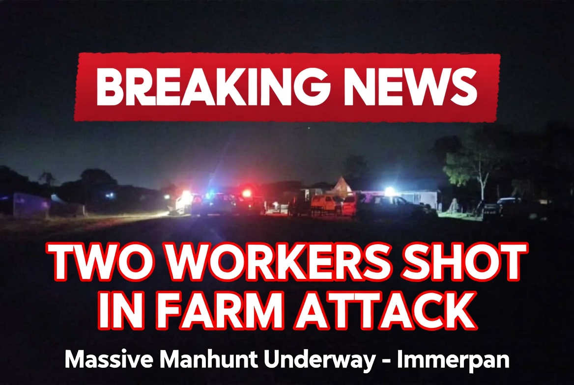MANHUNT LAUNCHED AFTER BRUTAL FARM ATTACK IN IMMERPAN LEAVES TWO EMPLOYEES HOSPITALISED